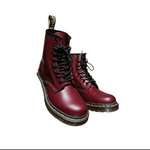 Dr. Martens 1460 Women's Smooth Leather Lace Up Boots Cherry Red